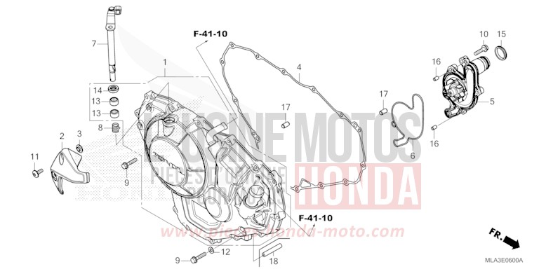 RIGHT CRANKCASE COVER (CMX1100A/A2) for CMX 1100 "Rebel" IRIDIUM GRAY METALLIC (NHC65) from 2023